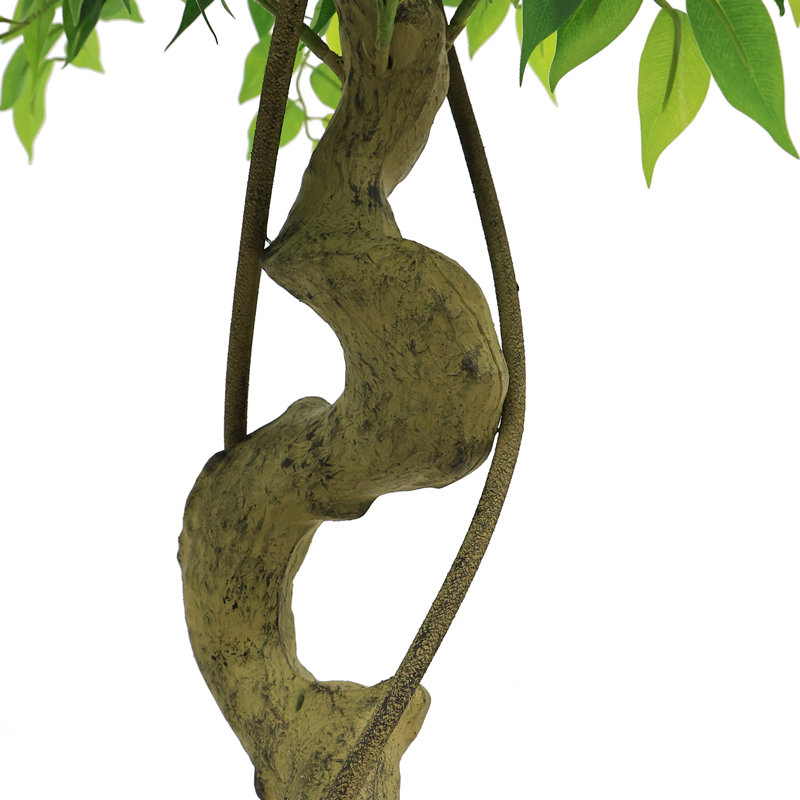Ficus artificiel 6 pi, faux banian réaliste avec pot pour la maison, décor de patio de bureau, 1pc / ensemble
