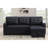 Convertible Upholstered Sectional With Pull - Out Chaise And Storage, 4 Seat In Black Linen, Removable Back Cushions, Twin Size Sleeper For Overnight, 82 Wide, 53 Deep, 34.5 High, 190.5 Lb Storage-2010348228
