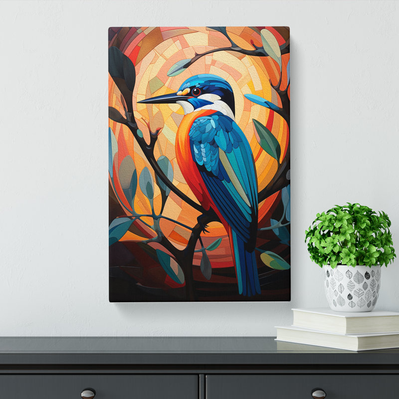 Kingfisher Constructivism No.2 - Print, 50cm H x 35cm W x 3cm D