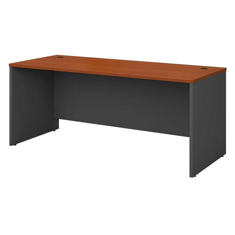 Bush Business Furniture Series C Elite Desk Shell, 30" H x 72" W x 30" D, Auburn Maple/Graphite Gray