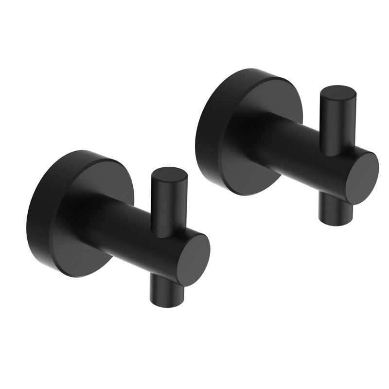 Wall Mounted Towel Hook, Matte Black