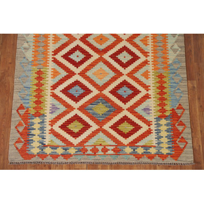 South Western Kilim Reversible Wool Rug 4x6