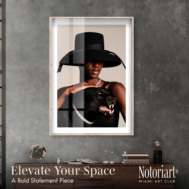 Décoration murale glamour Sparkling Diamond, H 55 po x l 37 po, Cadre blond