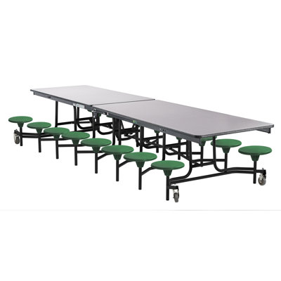 NPS® Mobile Cafeteria Table with 16 Stools
