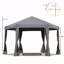 Tente escamotable avec pavillon de jardin hexagonal et tente d'extérieur robuste