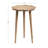Round Wavy Wooden Side Table