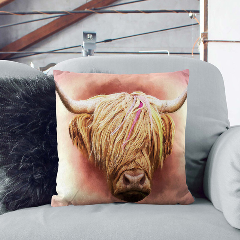 Square Cushion, 40cm H x 40cm W x 15cm D, White