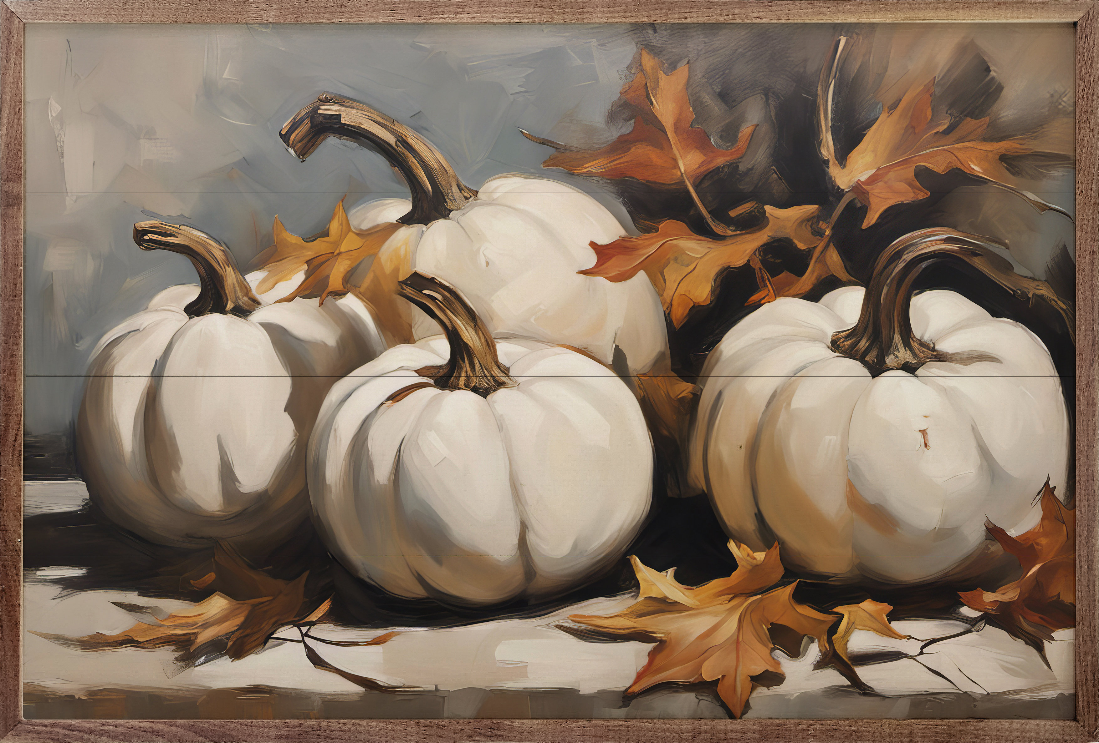 August Grove Four White Pumpkins With Leaves & Reviews - Wayfair Canada