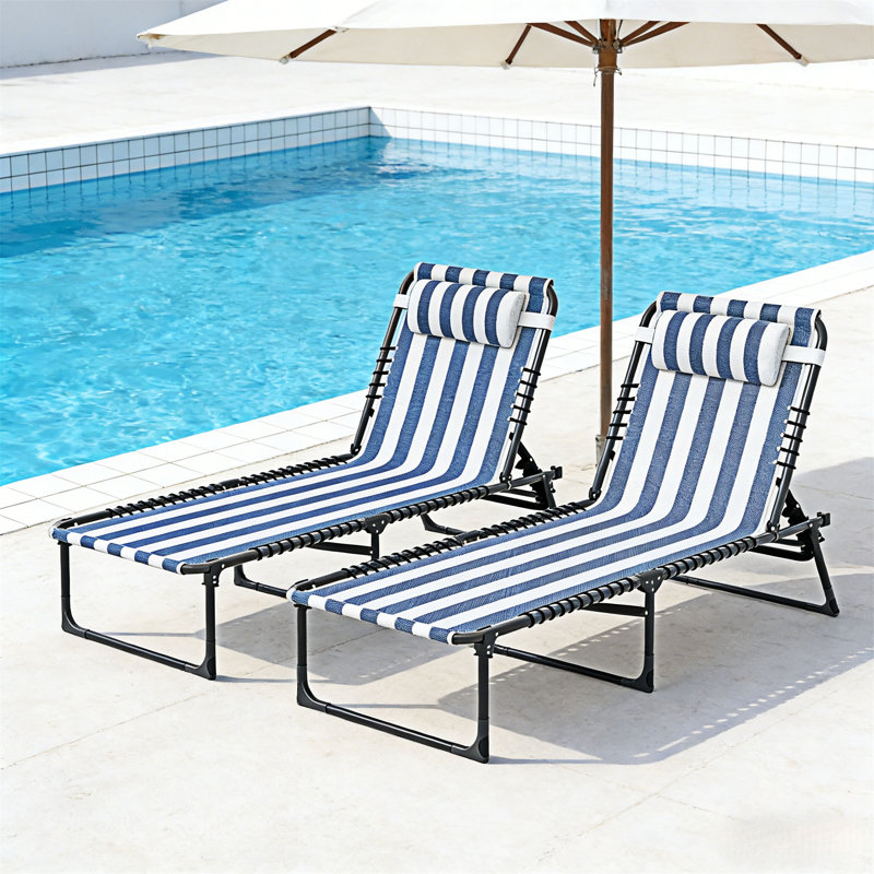 Chaise longue d'extérieur pliante, 2