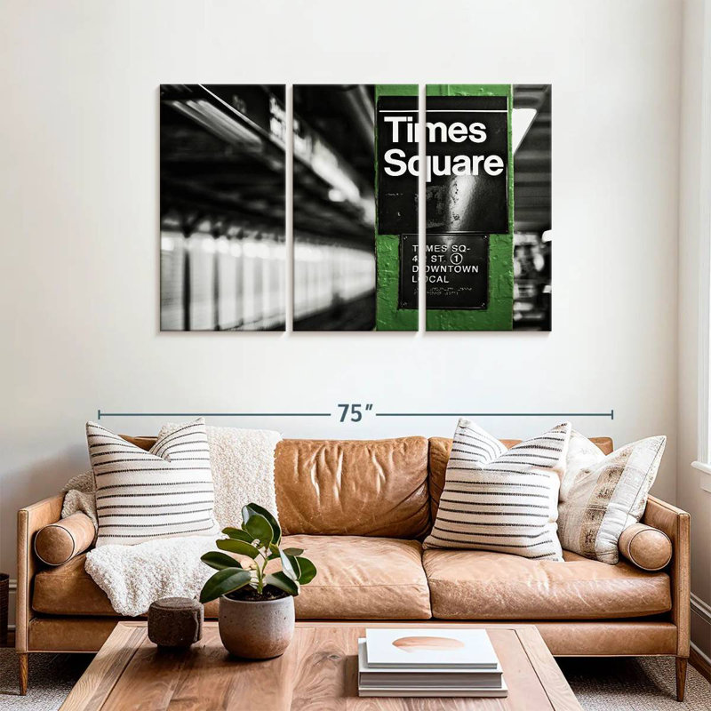 Rorry Times Square Subway Green, 36" H x 57" W