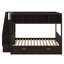 Lit superposé simple sur double avec tablettes et deux tiroirs-301187074