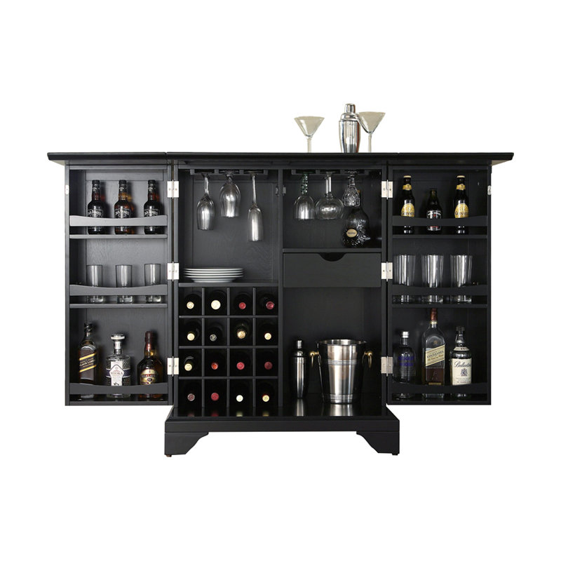 Armoire de bar Hedon, Noir