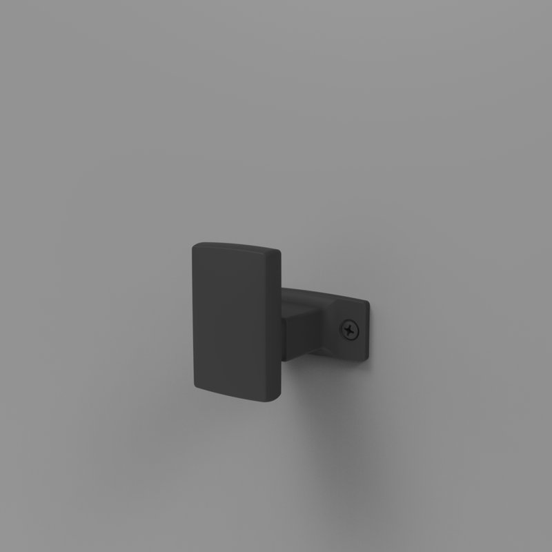 Cambridge Collection Hook - 2-1/8" x 1-5/16 " - Transitional Entryway Hook for Coats, Hats & Bags, Matte Black