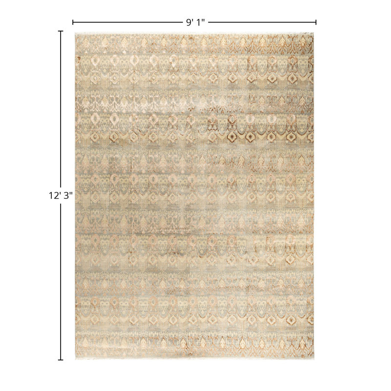 Overdyed One-of-a-Kind 9' 1" X 12' 3" Hand Knotted Area Rug