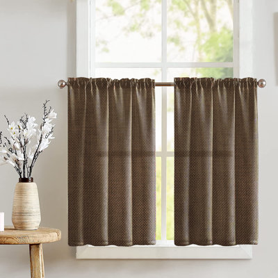 Haliyat Solid Colour Tailored Cafe Curtain