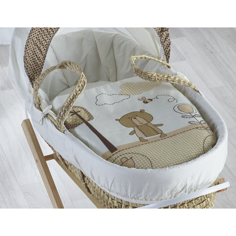 Moses Basket With Stand with Bedding with Mattress