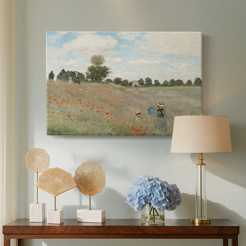 Poppies at Argenteuil (Les Coquelicots)-Claude Monet-Gallery Wrapped Canvas-1873, 8 x 12