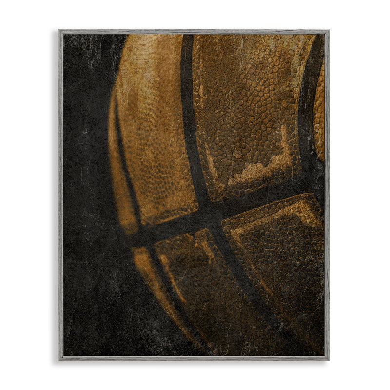 Giclée encadrée de basket-ball rétro, design par Kim Allen, H 30 po x l 24 po, Estampe numérique Farmhouse
