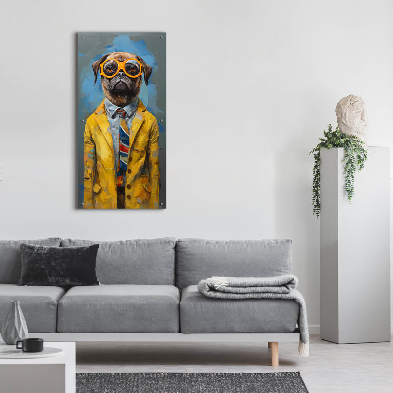  «Debout 3» par Sean Parnell, art mural en verre acrylique, 24 po x 48 po, H 48 po x l 24 po
