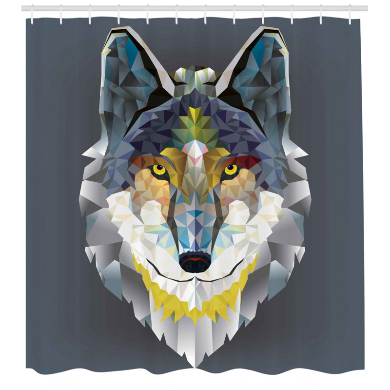 Shower Curtain with Hooks Included, 70" H x 69" W