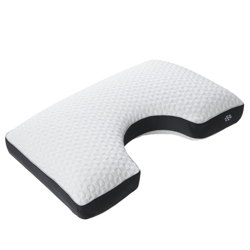 Oreiller de soutien en mousse viscoélastique gélifiée, 16 po x 32 po, Refroidissement supplémentaire, Side Sleeper
