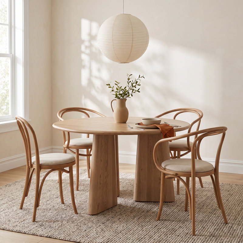 Daymon Oak Round Dining Table