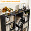 Bibliothèque moderne 70,87 "avec tablettes réglables, bibliothèque moderne à 21 compartiments avec ensemble anti-basculement pour salon et bureau à domicile-339279656