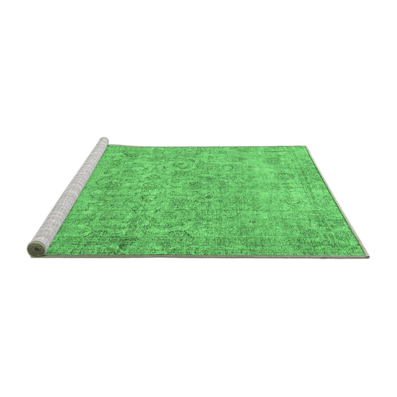 Washable Abstract Indoor Rug, Square 7'