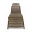Chaise longue pliante en bois - Gris-191327924