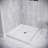 Streamline 36 in. x 36 in. Corner Acrylic Shower Base in Matte Marble with Center Drain, Drain Included-118934366