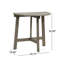 Ensemble bistro pliant d'extérieur 3 pièces demi-rond en bois d'acacia: résistant aux intempéries, peu encombrant, gris