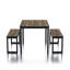 Ensemble de salle à manger rectangulaire avec deux bancs Kavren-105259450