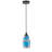 1-Sky blue dimmable glass iron pendant light