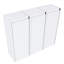 Unité de rangement latérale pour salle de bain, 12 po, fixation murale, 3 portes à fermeture en douceur, moderne, blanc, armoire amplement ajustée 12 po, assez moderne-1505764773