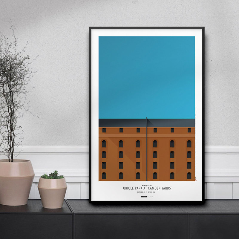 «Minimalist Camden Yards» par S. Preston, reproduction d'art graphique sur papier sans cadre