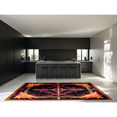 Tapis orné de fleurs