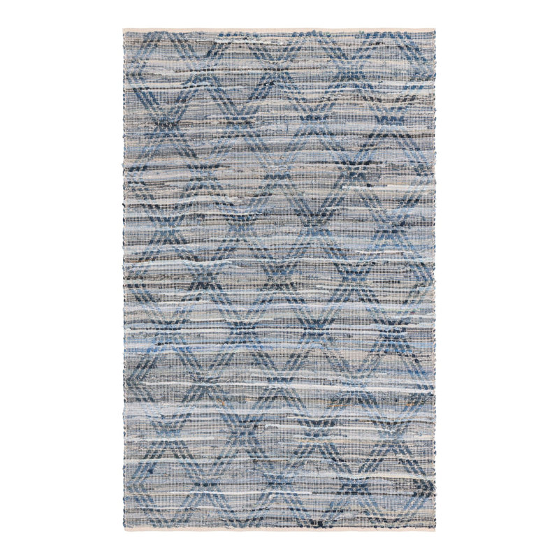 Brittnii Cotton Chevron Indoor Rug, Rectangle 4'1" x 6'1"