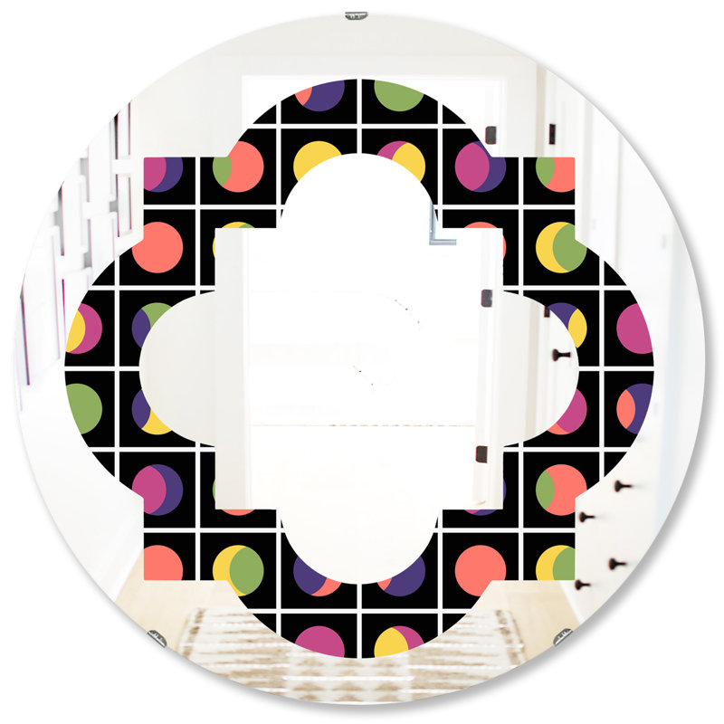 Miroir mural éclectique Quatrefoil, H 31,5 po x l po