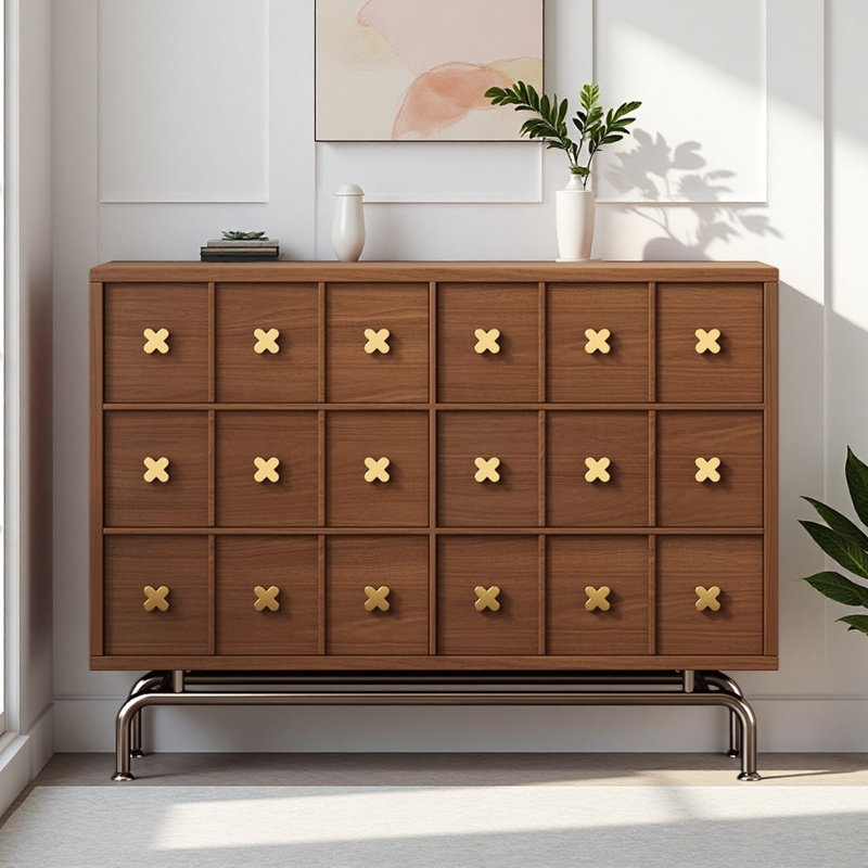Armoire décorative simple de style français, Noyer