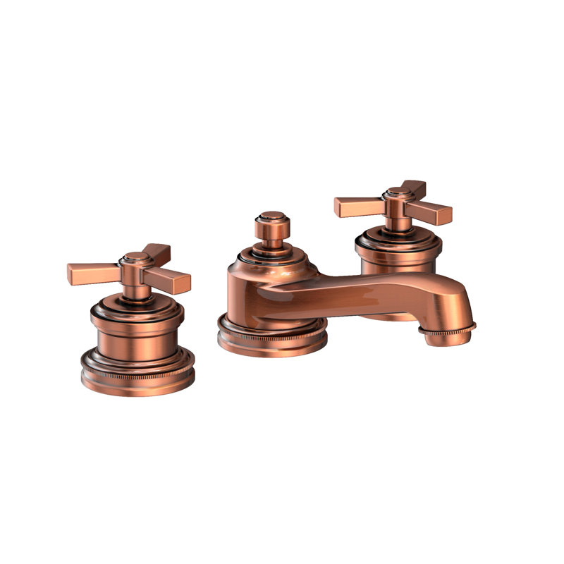 Miro Widespread Bathroom Faucet with Drain Assembly, Antique Copper