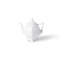 White Fluted Full Lace Teapot