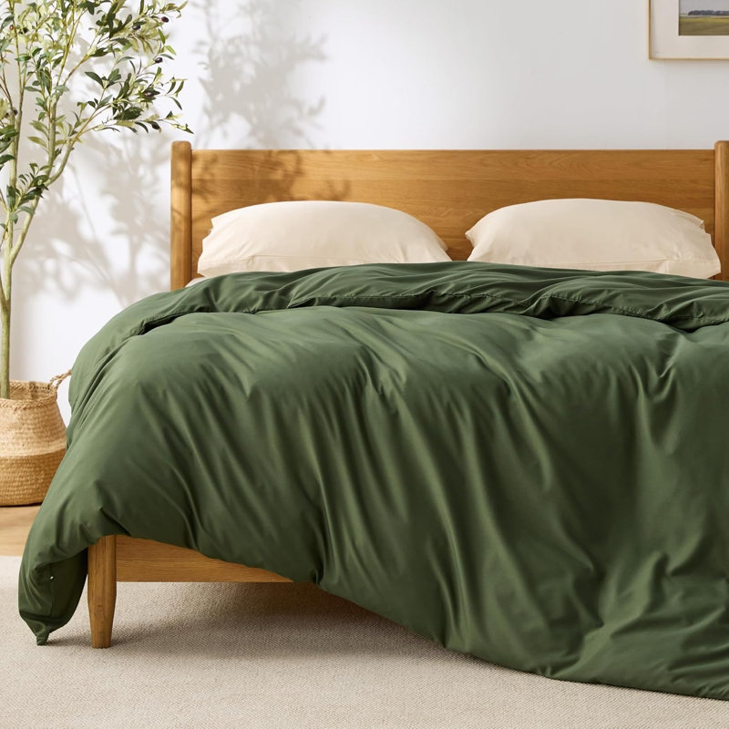 Bedsure Duvet Cover Queen Size— Only Includes 1 Duvet Cover for All Season, Queen Duvet Cover, Olive Green