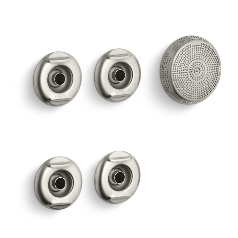 Flexjet Whirlpool Trim Kit with Four Jets, Vibrant Brushed Nickel