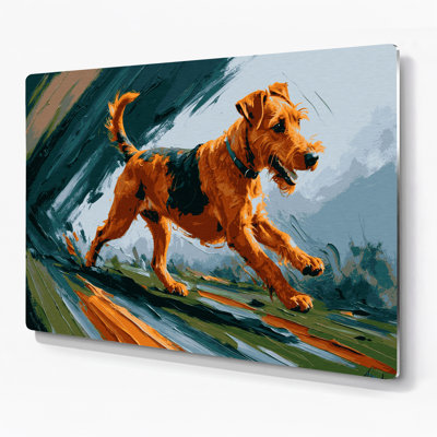 Dogs Irish Terrier Brown Metal Wall Art