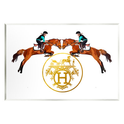 Ba-754-Wood Glam Emblem Polo Jockeys par Amelia Noyes
