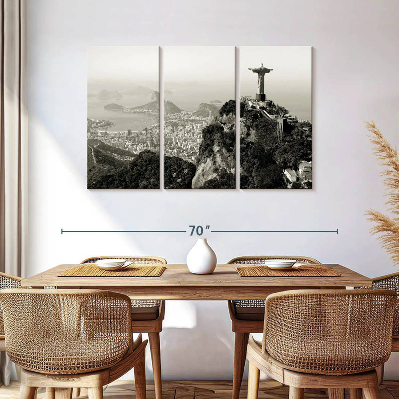 Senne Rio de Janeiro en monochrome, H 36 po x l 57 po