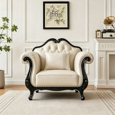 American-style light luxury leather sofa