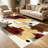 1PC cream gold diamond geometric lattice area rugs for Living Room, Soft and Comfortable, Suitable for all seasons, easy-to-maintain, machine washable Indoor floor mat, Under Table Farmhouse suitable for dining room, bedroom, kitchen, entryway.-128979525