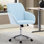 Chaise de bureau ergonomique, revêtement en velours, base argentée, minimise l'inconfort physique, style, structure et améliore le confort général