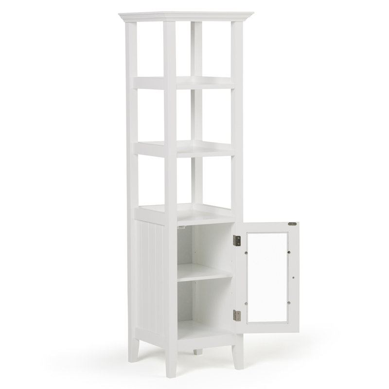 Acadian - Tour de rangement pour salle de bain - Blanc pur